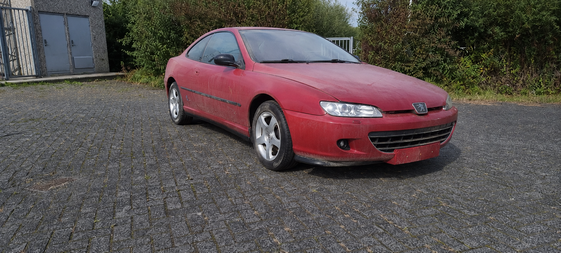 Rode Peugeot vóór exterieur detailing bij Poetsgoeroe